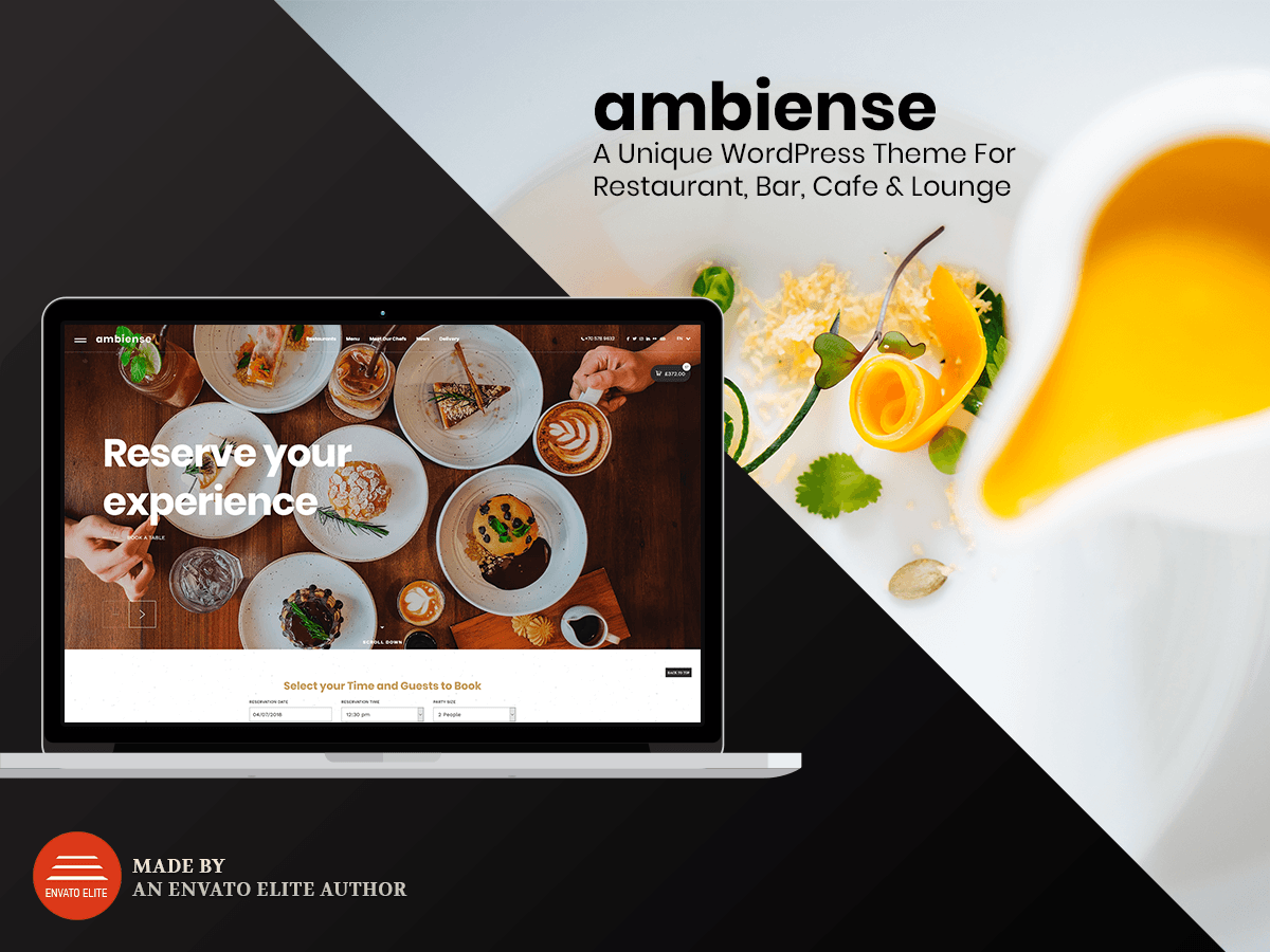 Ambiense – Restaurant &amp; Cafe WordPress Theme